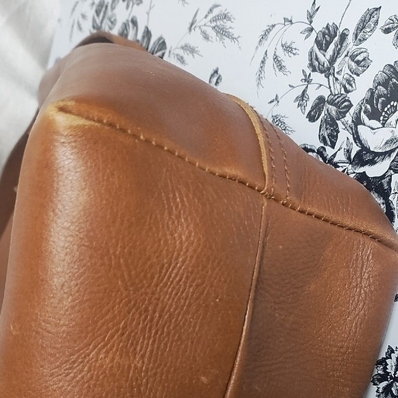 Madewell Leather Transport Tote Bag Shoulder Crossbody Adjustable Strap Brown - Picture 12 of 15